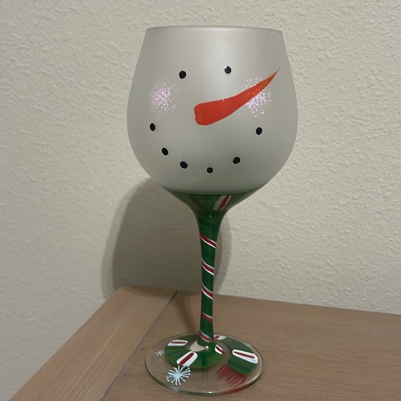 Pier One New Without tags Snowman Wine Goblet